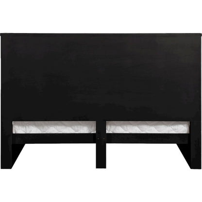Astrid Black Solid Wood And Oak Veneer King Bed (3 Boxes)
