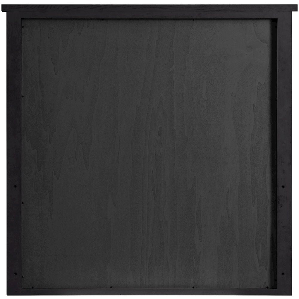 Astrid Black Solid Wood And Oak Veneer Mirror
