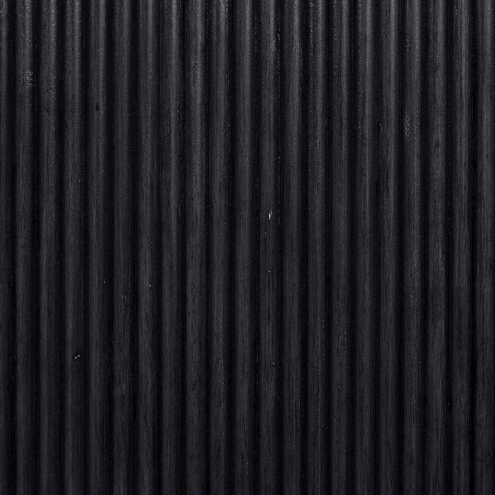 Astrid Black Solid Wood And Oak Veneer Mirror