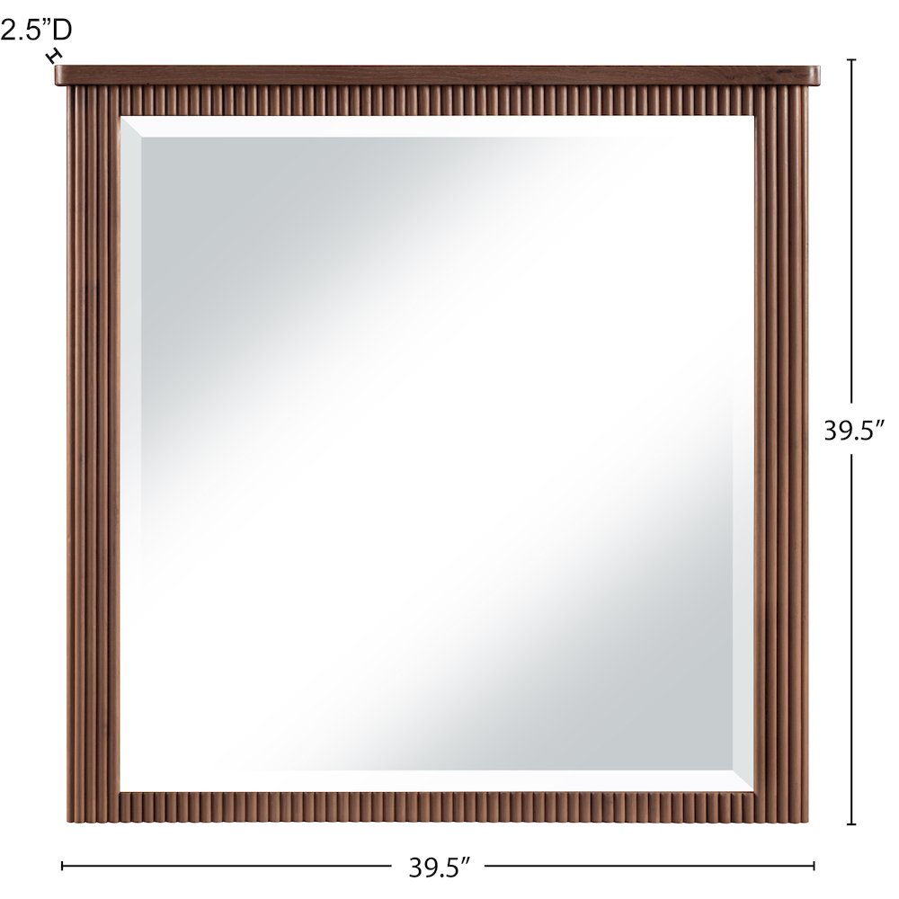 Astrid Brown Solid Wood And Oak Veneer Mirror