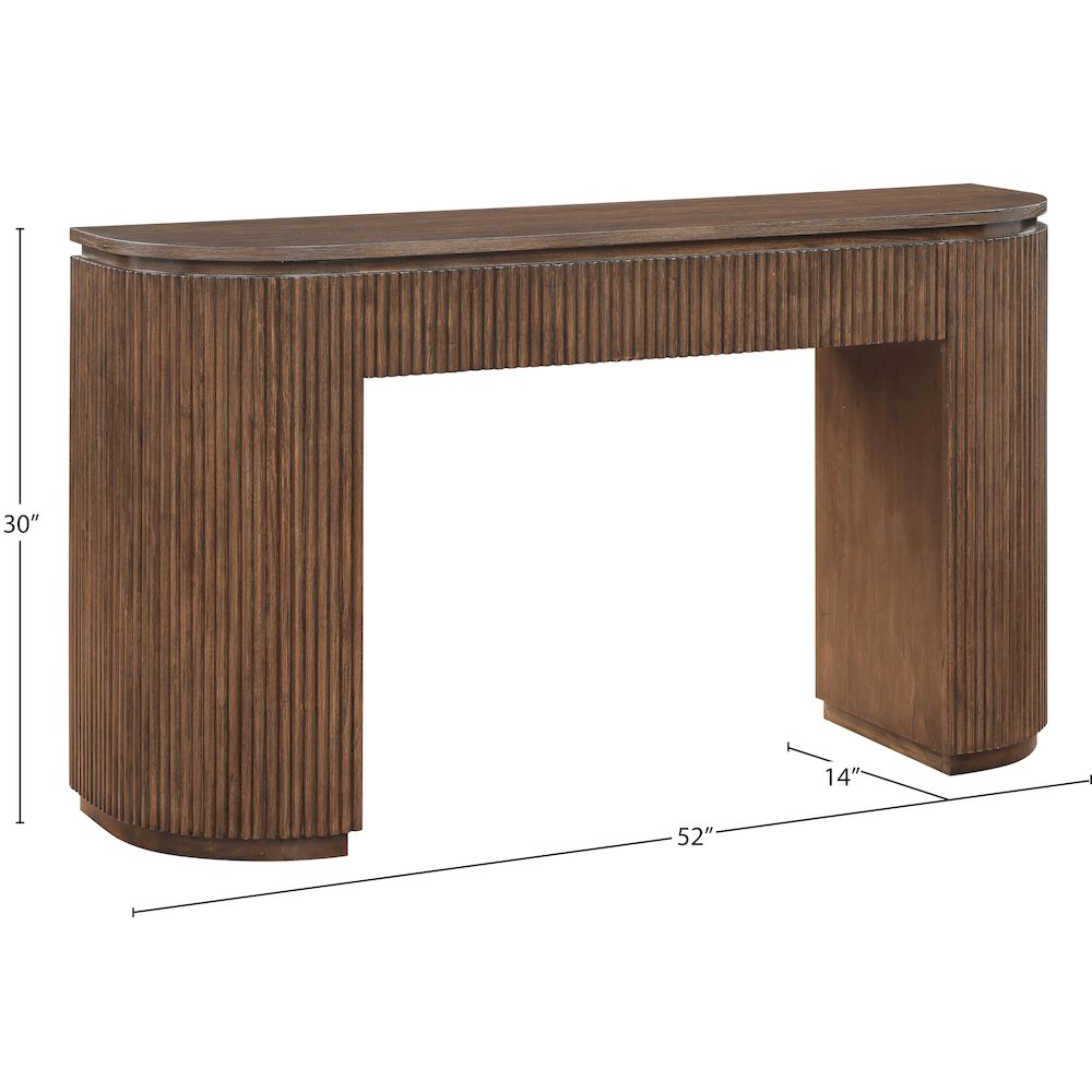 Astrid Brown Solid Wood And Oak Veneer Console Table