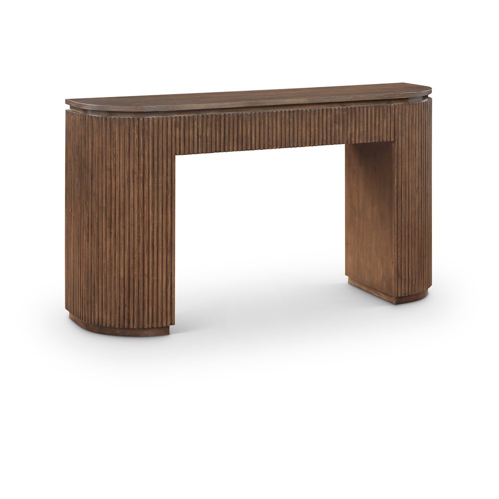 Astrid Brown Solid Wood And Oak Veneer Console Table