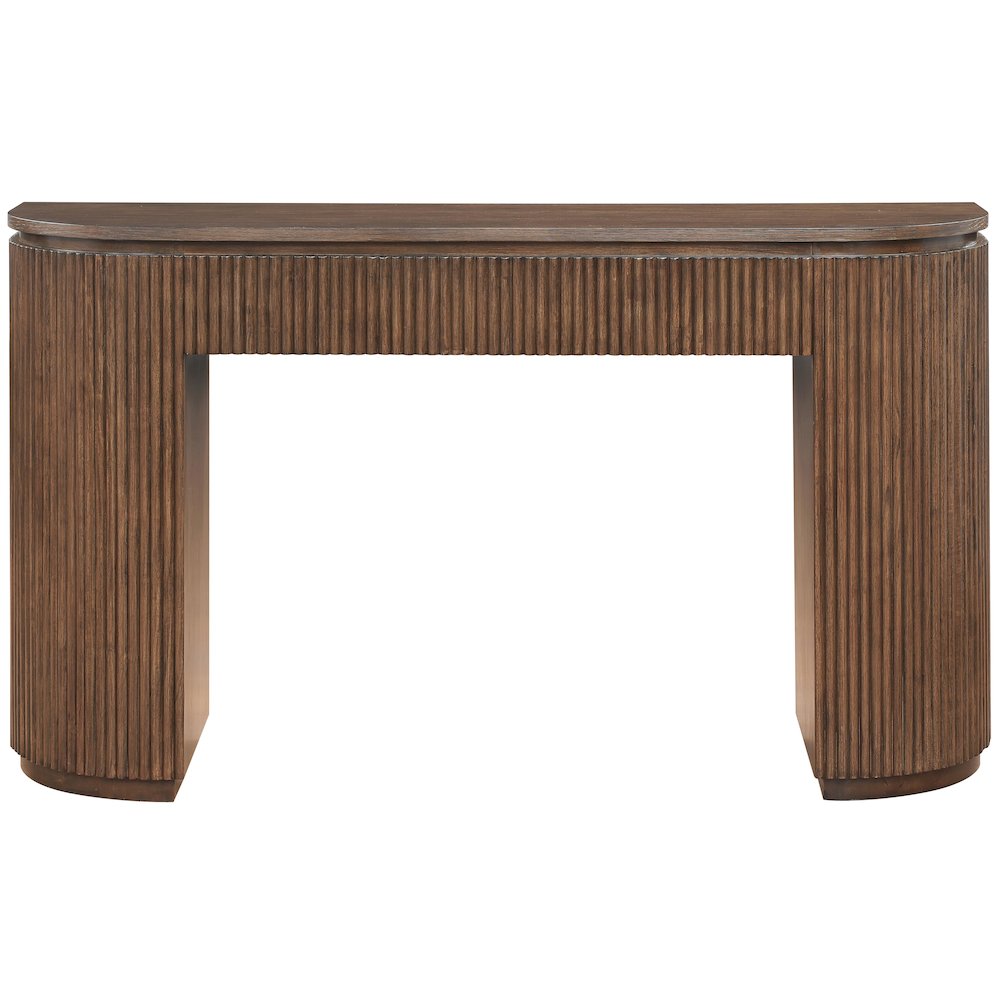 Astrid Brown Solid Wood And Oak Veneer Console Table