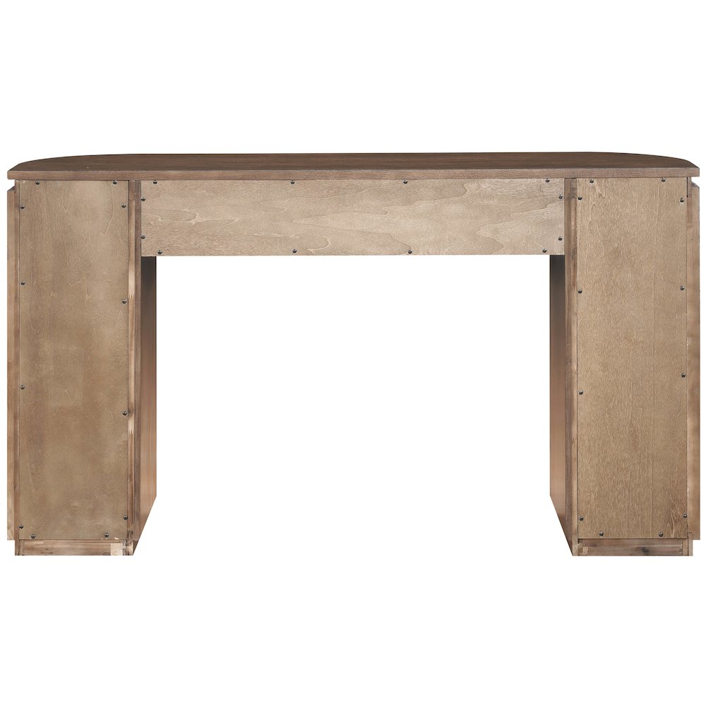 Astrid Brown Solid Wood And Oak Veneer Console Table