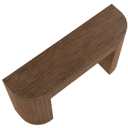 Astrid Brown Solid Wood And Oak Veneer Console Table
