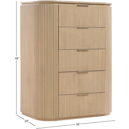 Astrid Natural Solid Wood And Oak Veneer Chest
