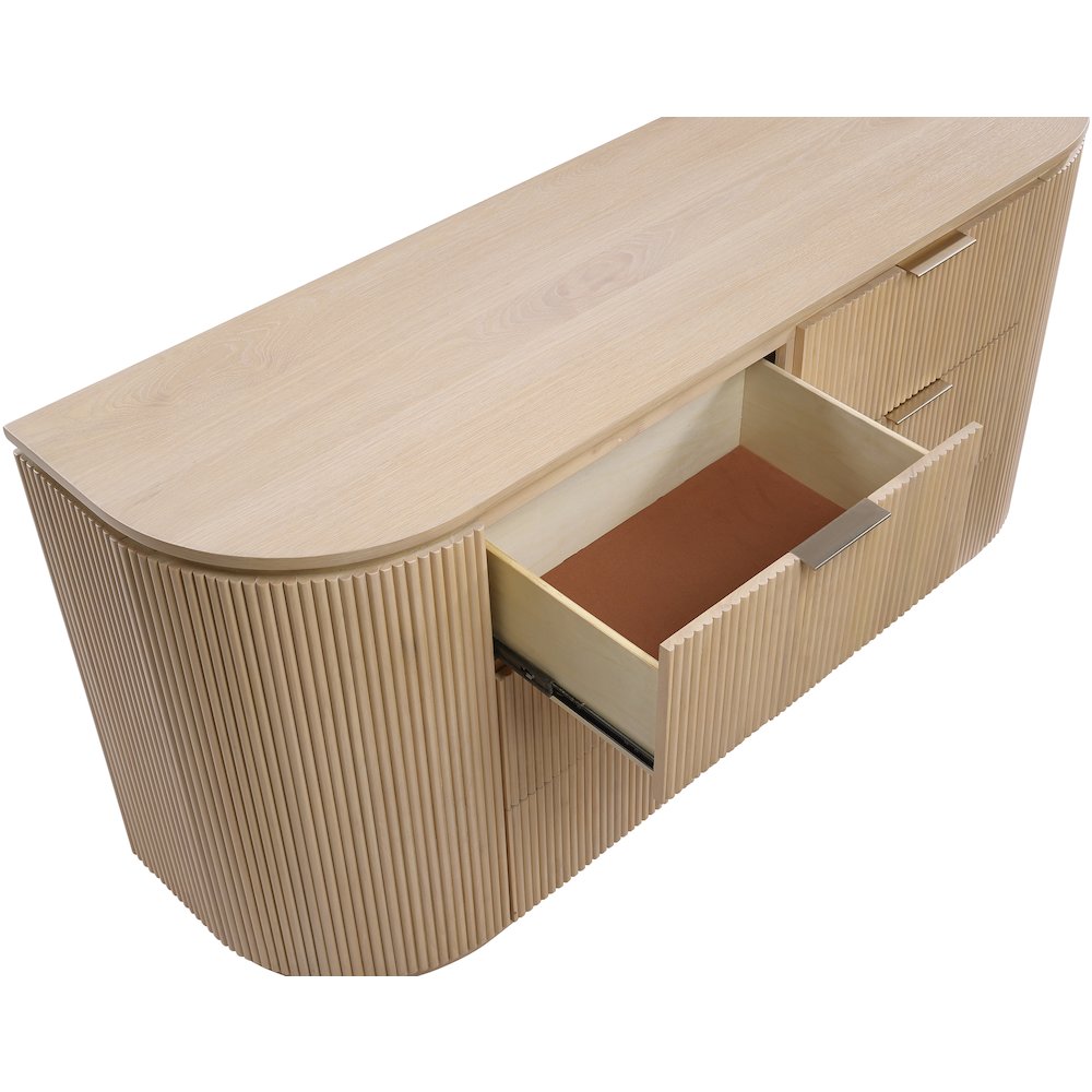 Astrid Natural Solid Wood And Oak Veneer Dresser