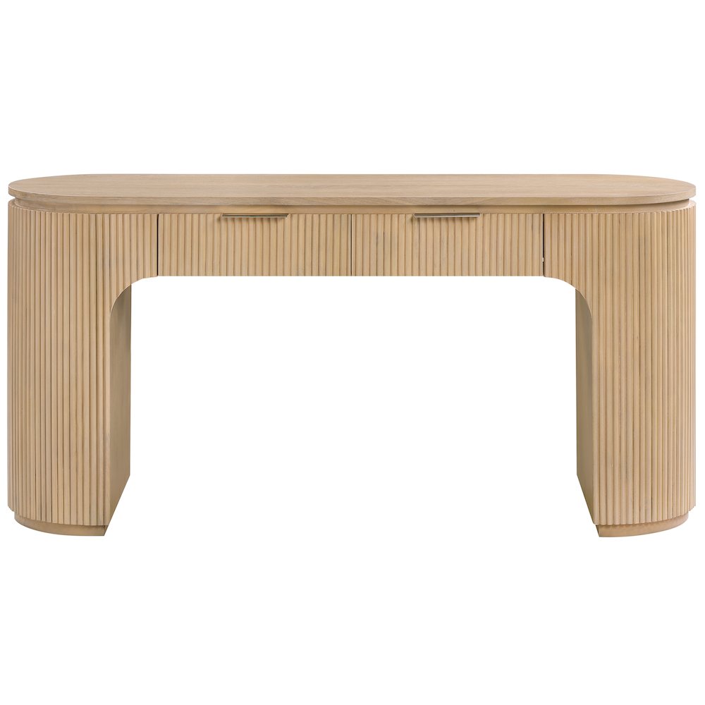 Astrid Natural Solid Wood And Oak Veneer Desk