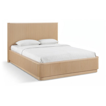 Astrid Natural Solid Wood And Oak Veneer King Bed (3 Boxes)