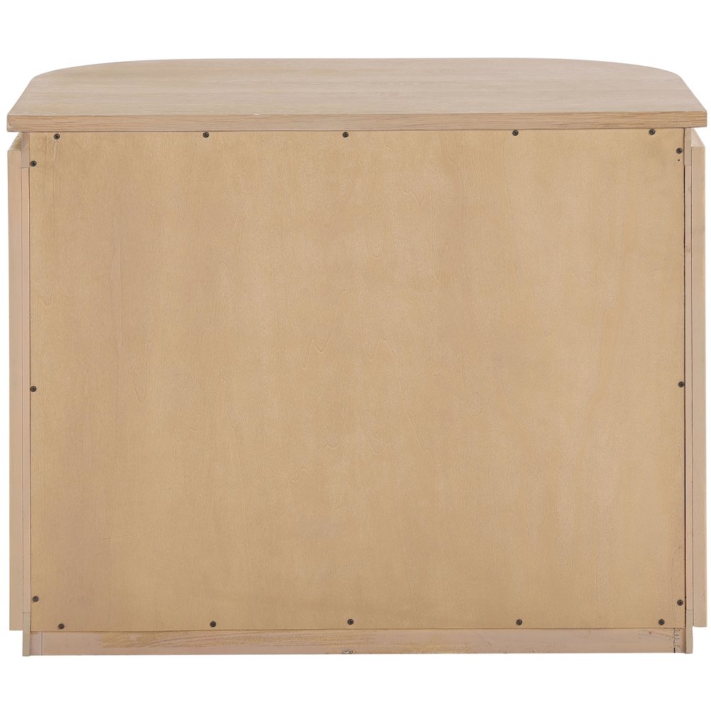 Astrid Natural Solid Wood And Oak Veneer Nightstand