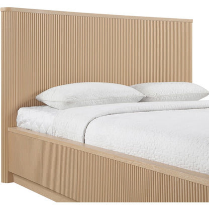Astrid Natural Solid Wood And Oak Veneer Queen Bed (3 Boxes)