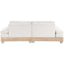 Turin 95.5" Cream Chenille Fabric Upholstered 2pc. Modular Loveseat