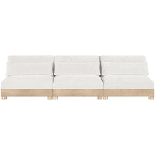 Turin 120" Cream Chenille Fabric Upholstered 3pc. Modular Sofa