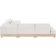 Turin 120" Cream Chenille Fabric Upholstered 5pc. Modular Sectional