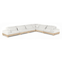 Turin 167.75" Cream Chenille Fabric Upholstered 6pc. Modular Sectional