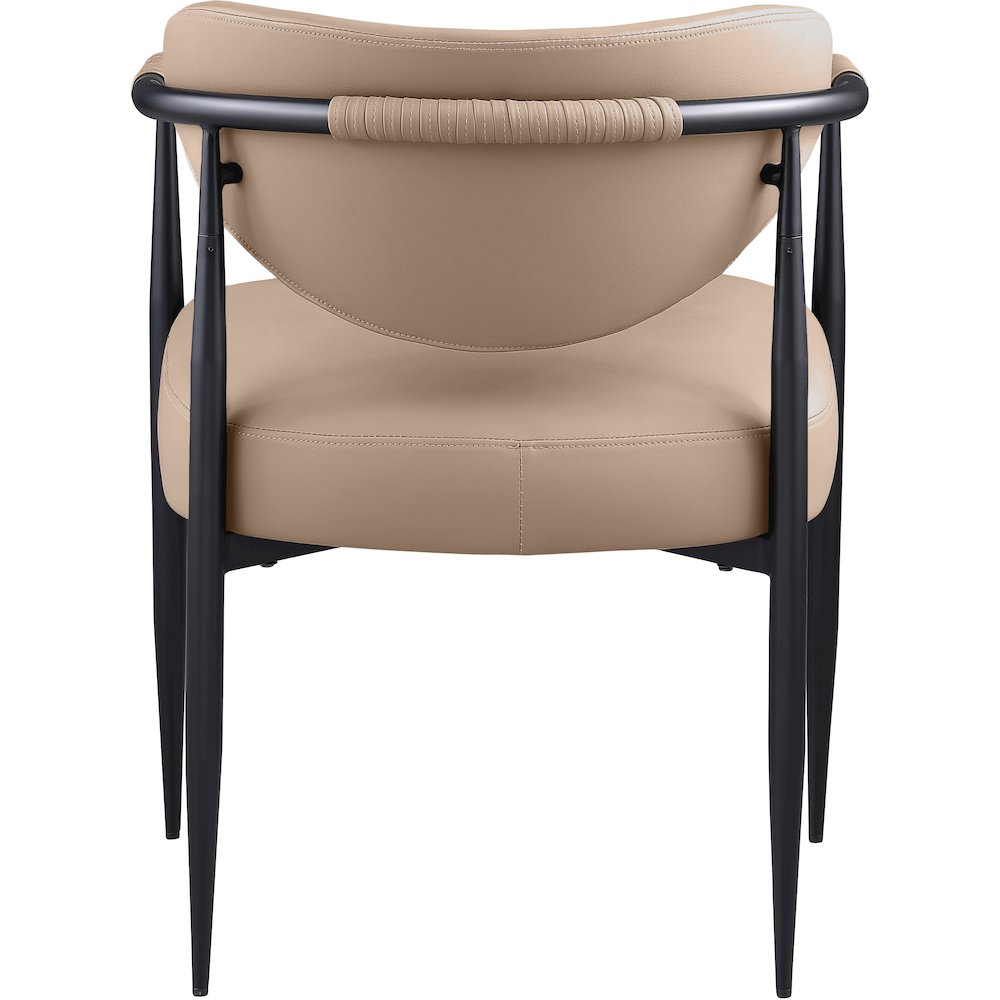 Virella Tan Vegan Leather Upholstered Dining Chair, Set of 2
