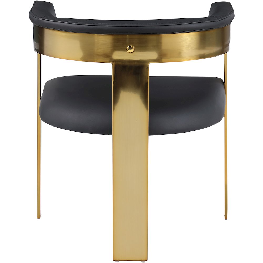 Romeo Black Vegan Leather Dining Chair, Set of 2