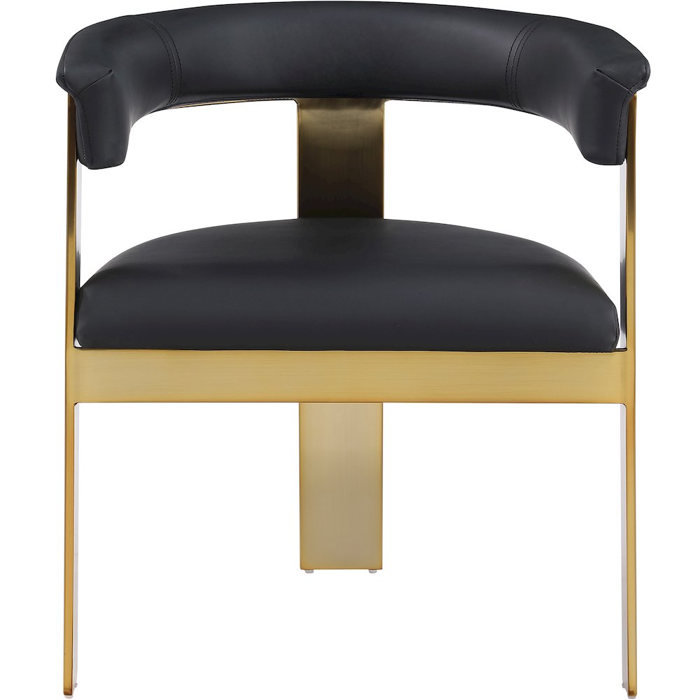 Romeo Black Vegan Leather Dining Chair, Set of 2