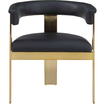 Romeo Black Vegan Leather Dining Chair, Set of 2
