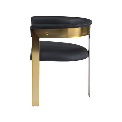 Romeo Black Vegan Leather Dining Chair, Set of 2