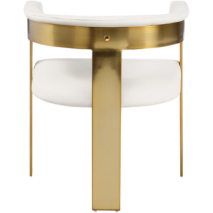 Romeo Cream Vegan Leather Dining Chair, Set of 2