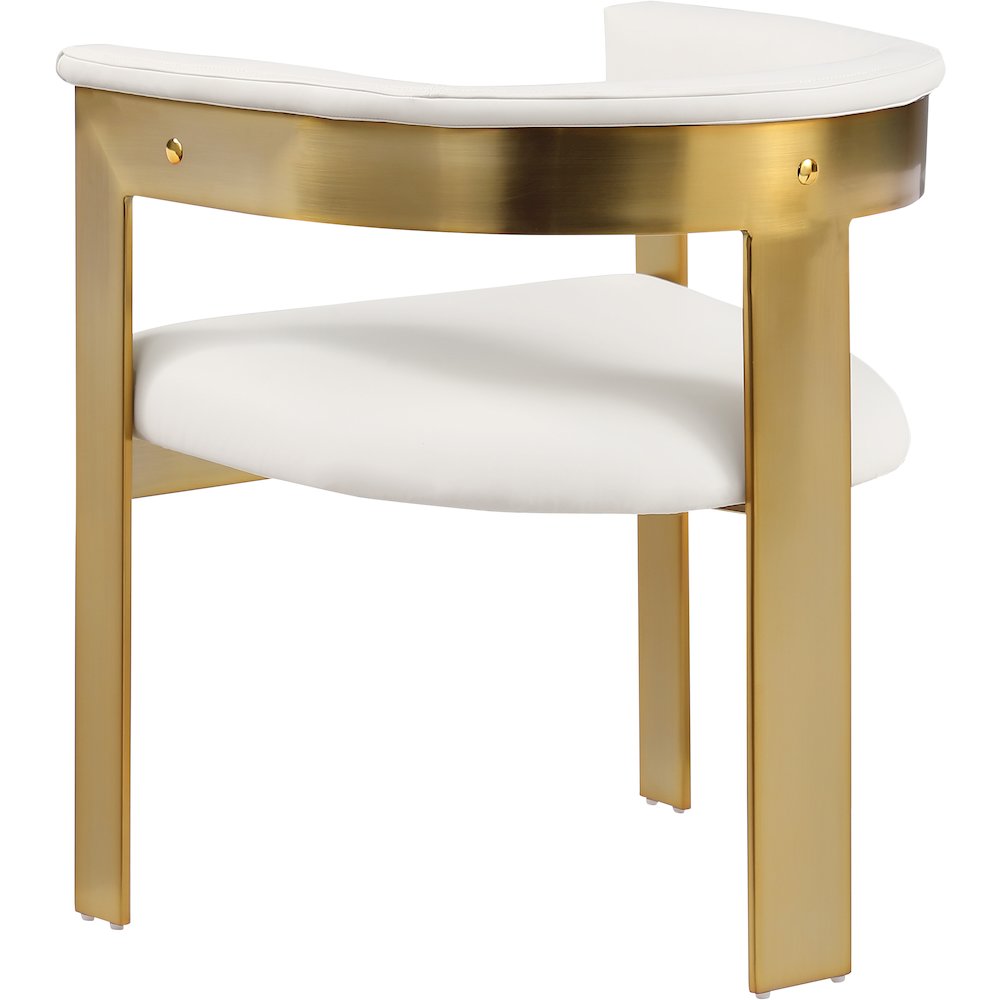 Romeo Cream Vegan Leather Dining Chair, Set of 2