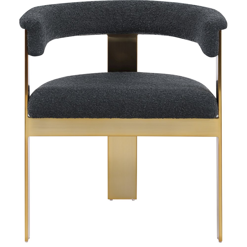 Romeo Black Boucle Fabric Dining Chair, Set of 2