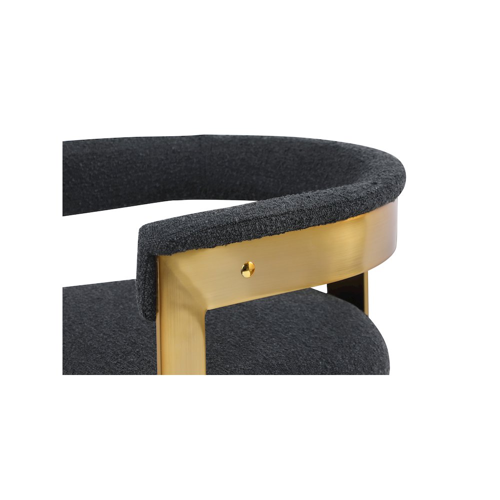 Romeo Black Boucle Fabric Dining Chair, Set of 2