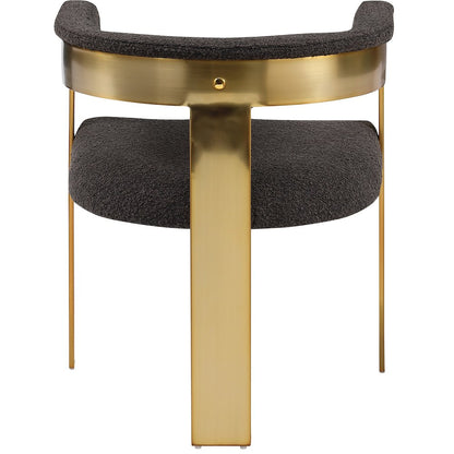 Romeo Brown Boucle Fabric Dining Chair, Set of 2