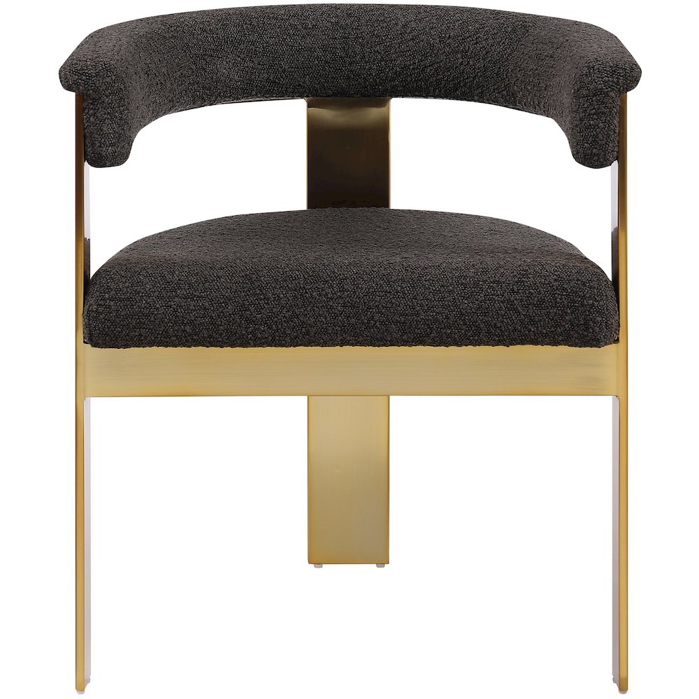 Romeo Brown Boucle Fabric Dining Chair, Set of 2