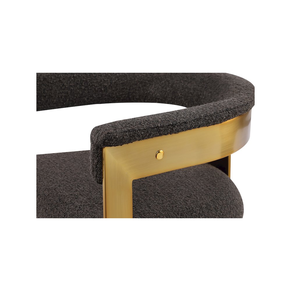 Romeo Brown Boucle Fabric Dining Chair, Set of 2
