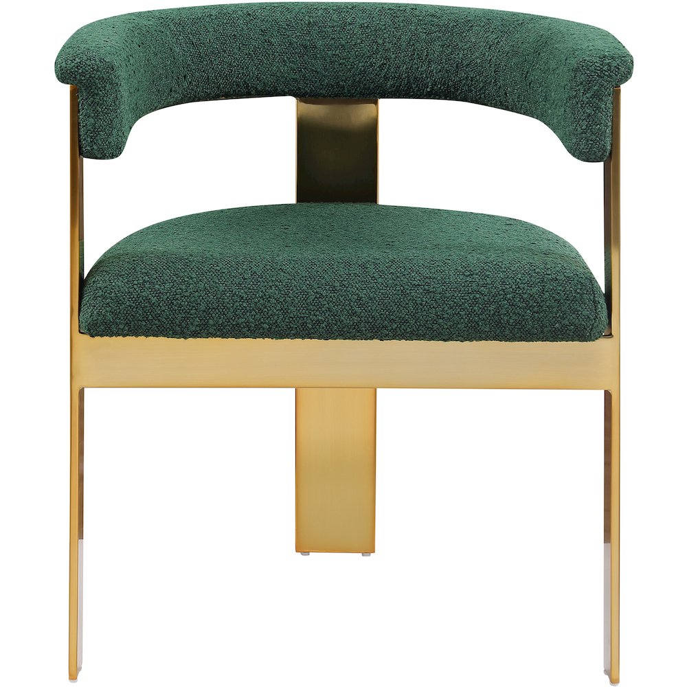 Romeo Green Boucle Fabric Dining Chair, Set of 2