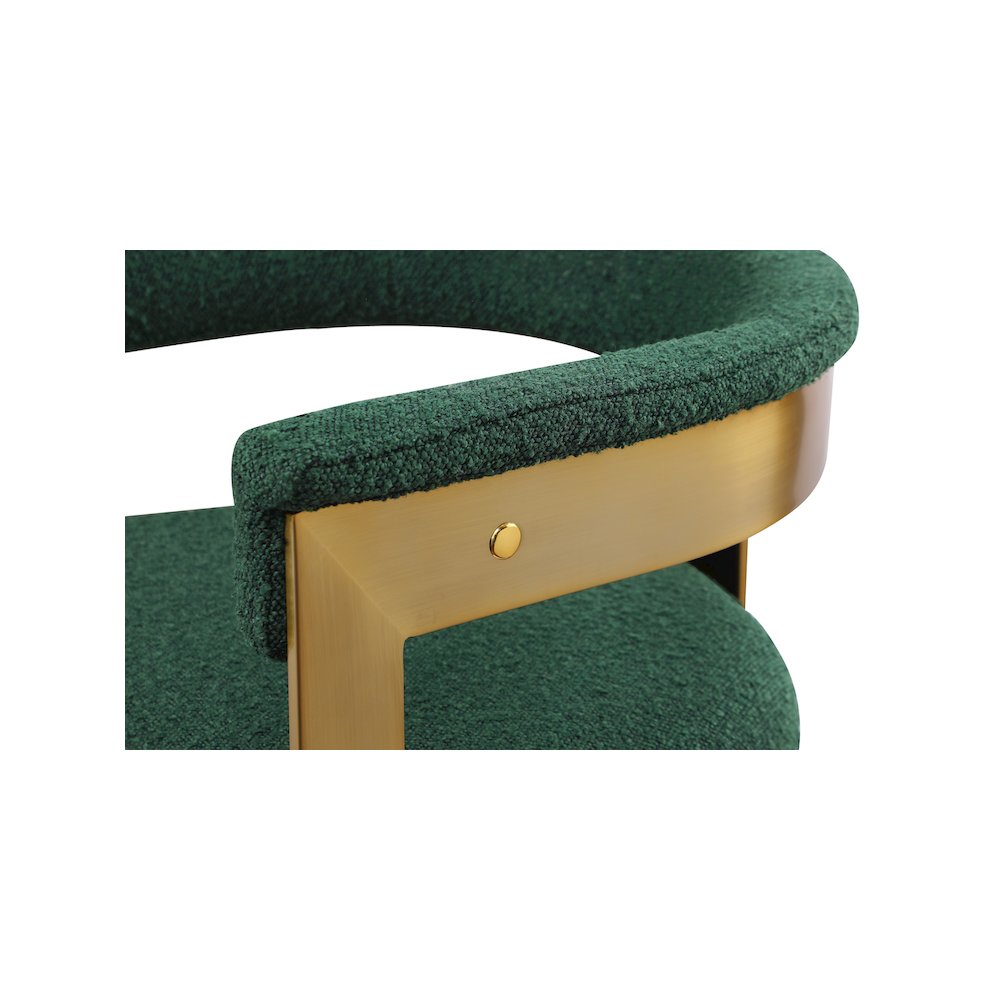 Romeo Green Boucle Fabric Dining Chair, Set of 2