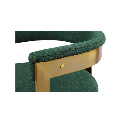 Romeo Green Boucle Fabric Dining Chair, Set of 2