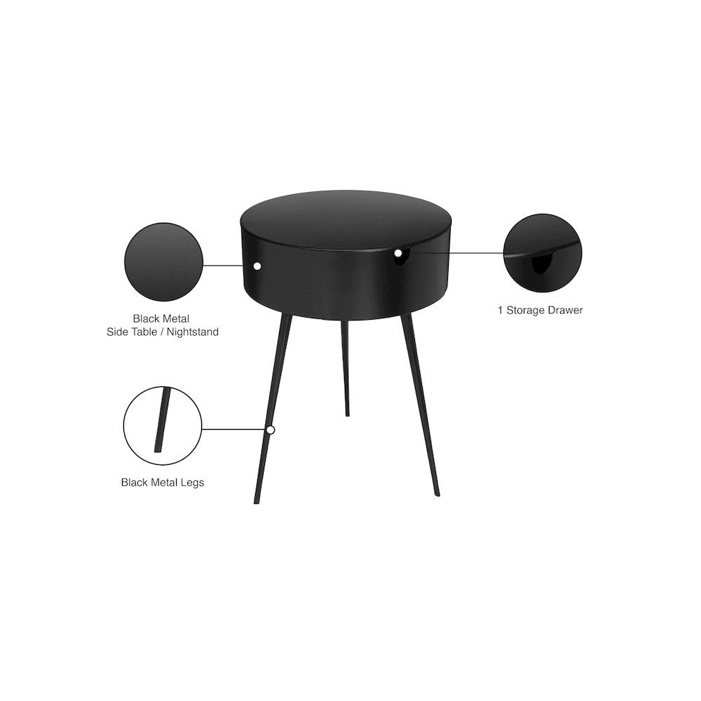 Bali Black Night Stand