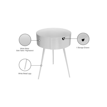 Bali White Night Stand