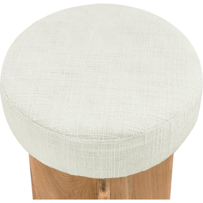Jasper Cream Boucle Fabric Stool