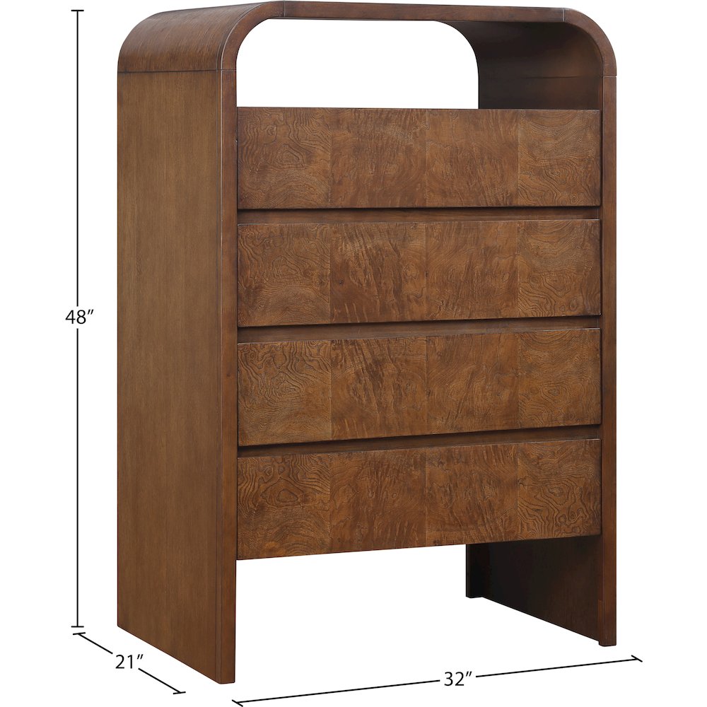 Giada Brown Solid Wood And Veneer Chest