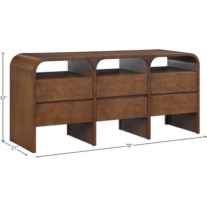 Giada Brown Solid Wood And Veneer Dresser