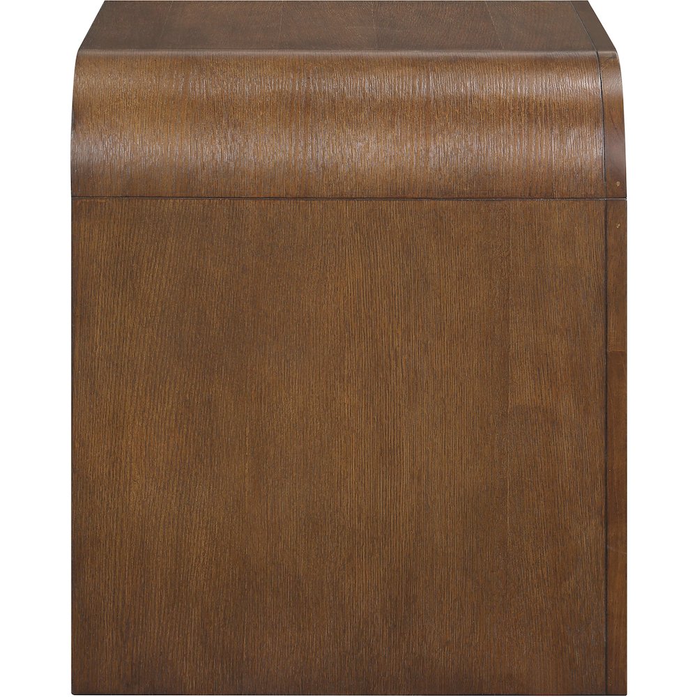 Giada Brown Solid Wood And Veneer Nightstand