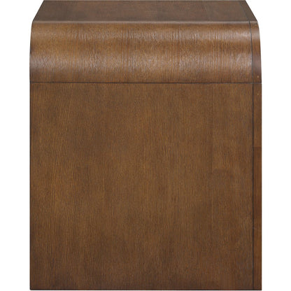 Giada Brown Solid Wood And Veneer Nightstand