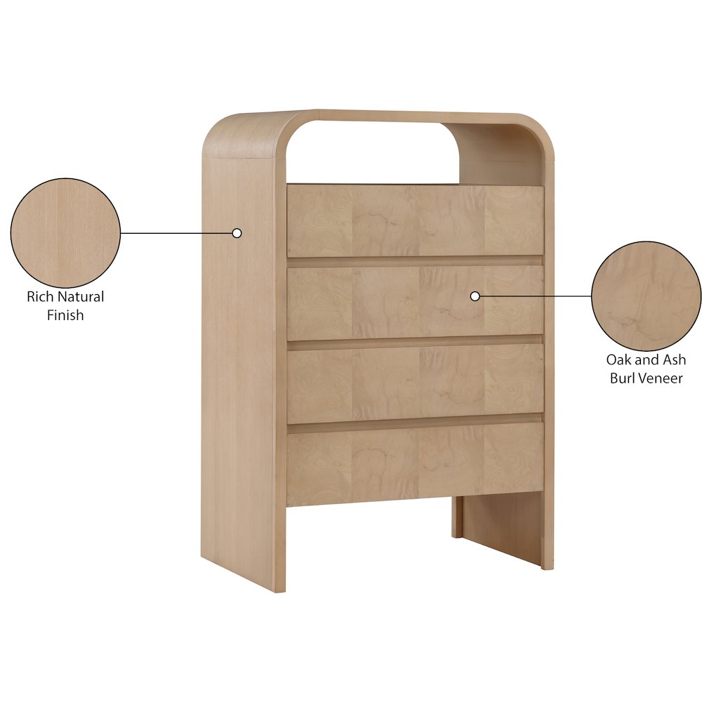 Giada Natural Solid Wood And Veneer Chest