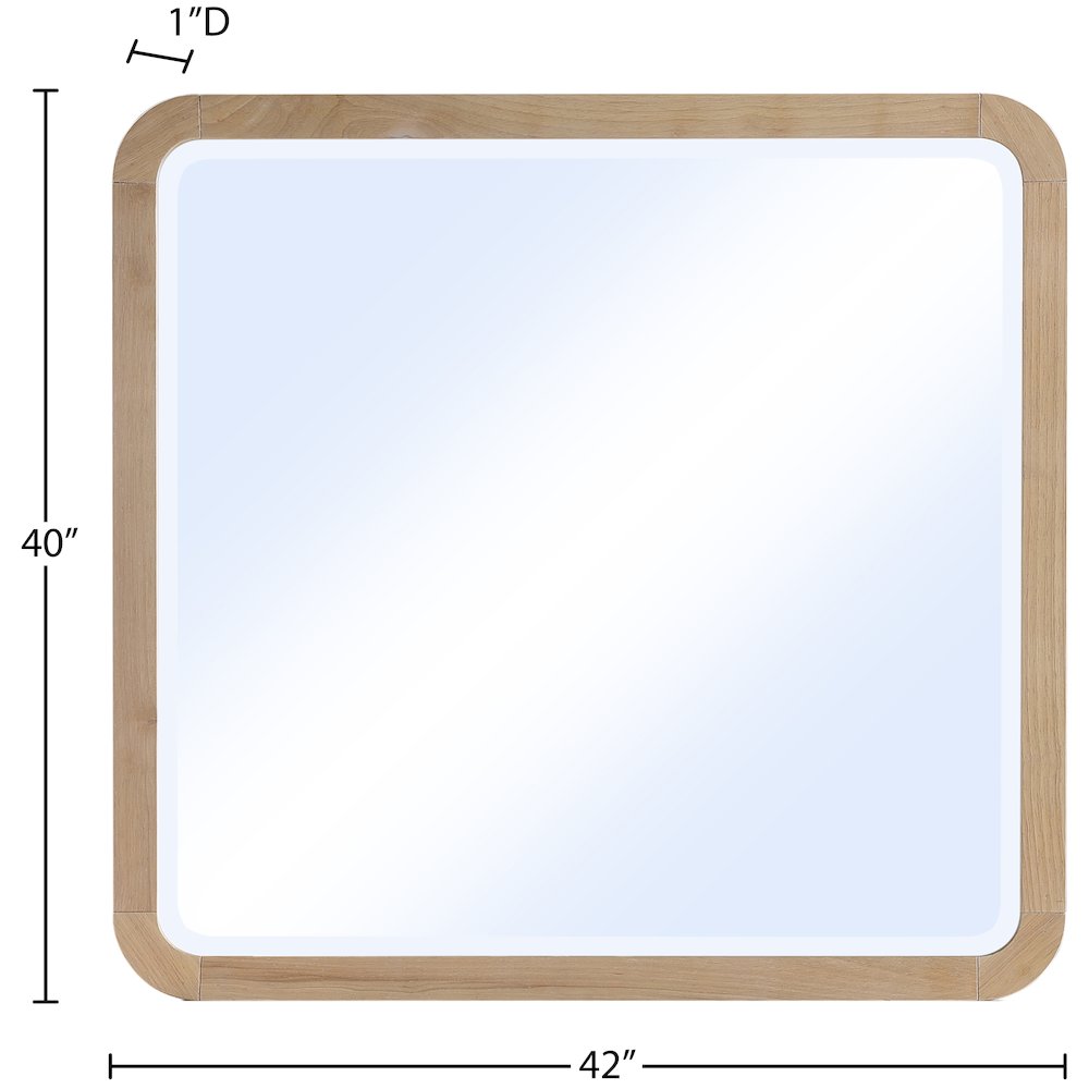 Giada Natural Solid Wood And Veneer Mirror