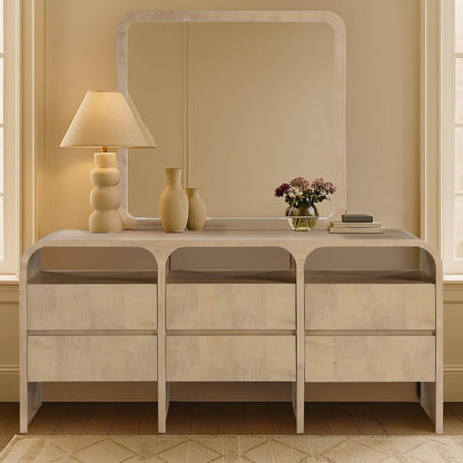 Giada Natural Solid Wood And Veneer Mirror