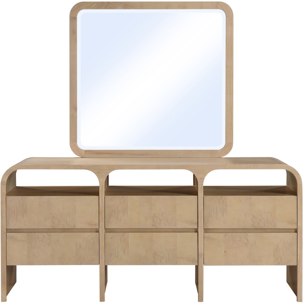 Giada Natural Solid Wood And Veneer Mirror