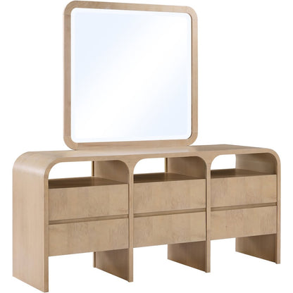 Giada Natural Solid Wood And Veneer Mirror