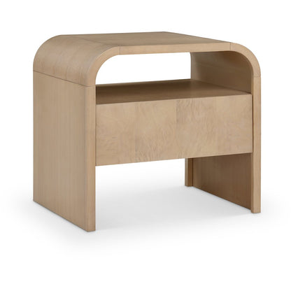 Giada Natural Solid Wood And Veneer Nightstand
