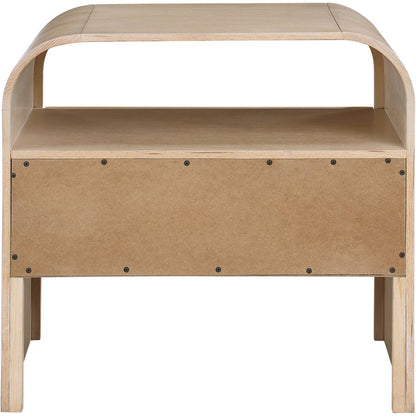 Giada Natural Solid Wood And Veneer Nightstand