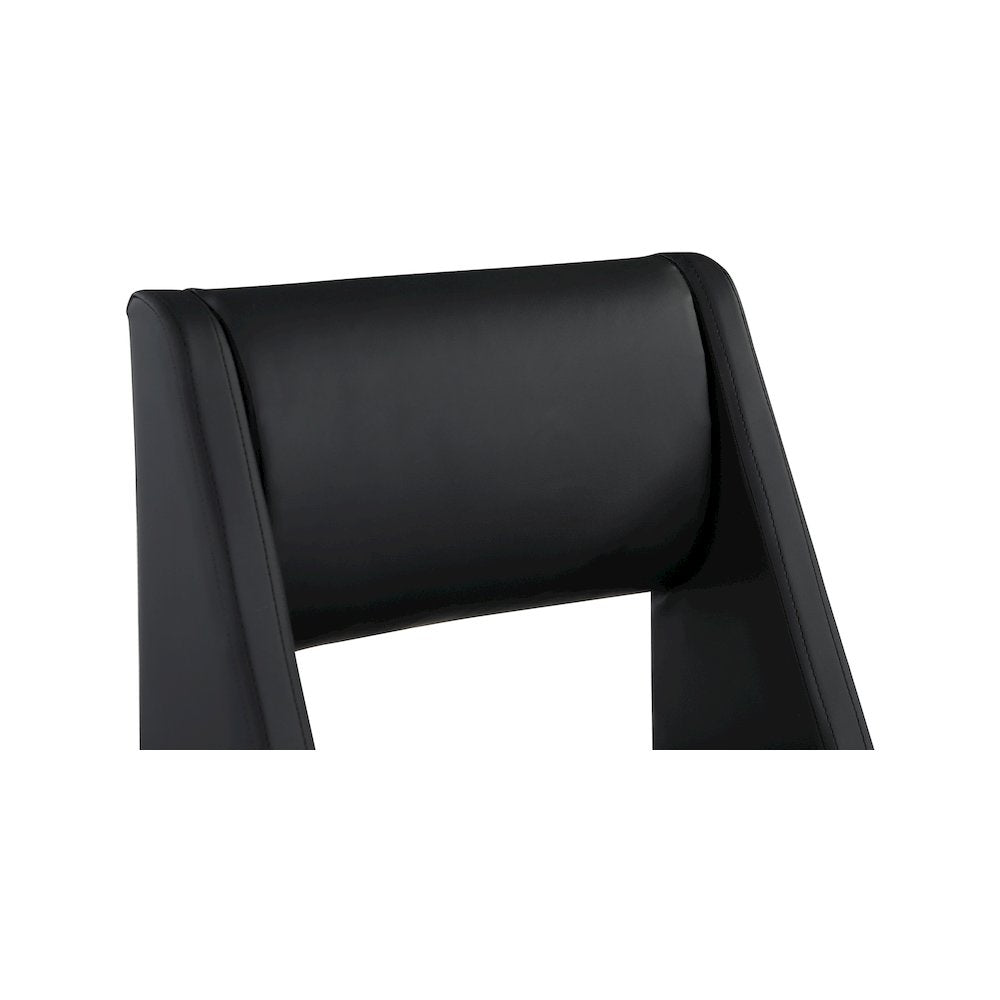 Jayce Black Vegan Leather Dining Chair, Set of 2