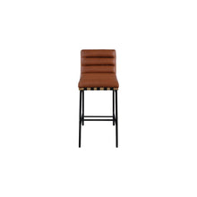 Burke Cognac Vegan Leather Bar Stool